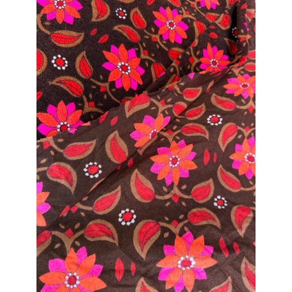 Stunning Groovy Floral Vintage Fabric French Terry 60s 70s 98.5x48” - Picture 5 of 6